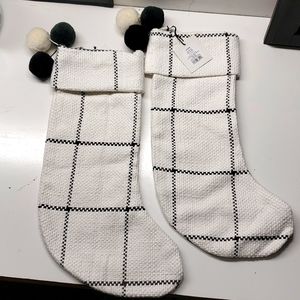 Hearth & Hand White and Black Holiday Stockings
